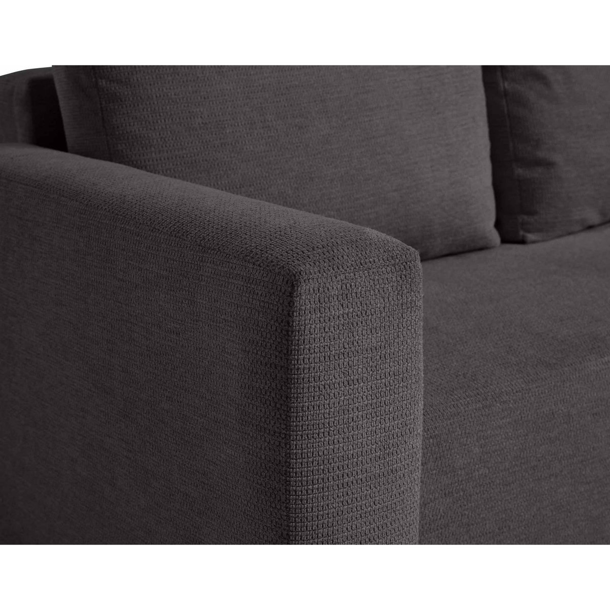 BEST MOBILIER Canopy - canapé d'angle réversible - 4 places - convertible avec coffre - en tissu texturé