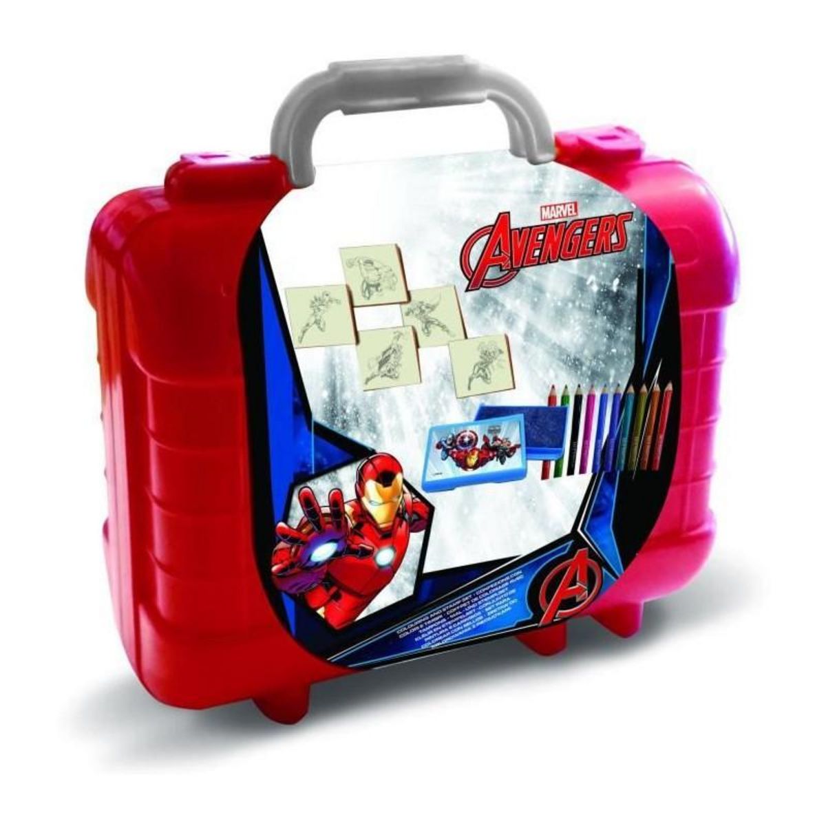 Multiprint Travel Set - MULTIPRINT - 42153 - 5 tampons Ironman, 10 crayons
