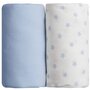 Voir la diapositive 1 : Babycalin Lot de 2 draps housse pour lit bébé étoiles 60 x 120 cm