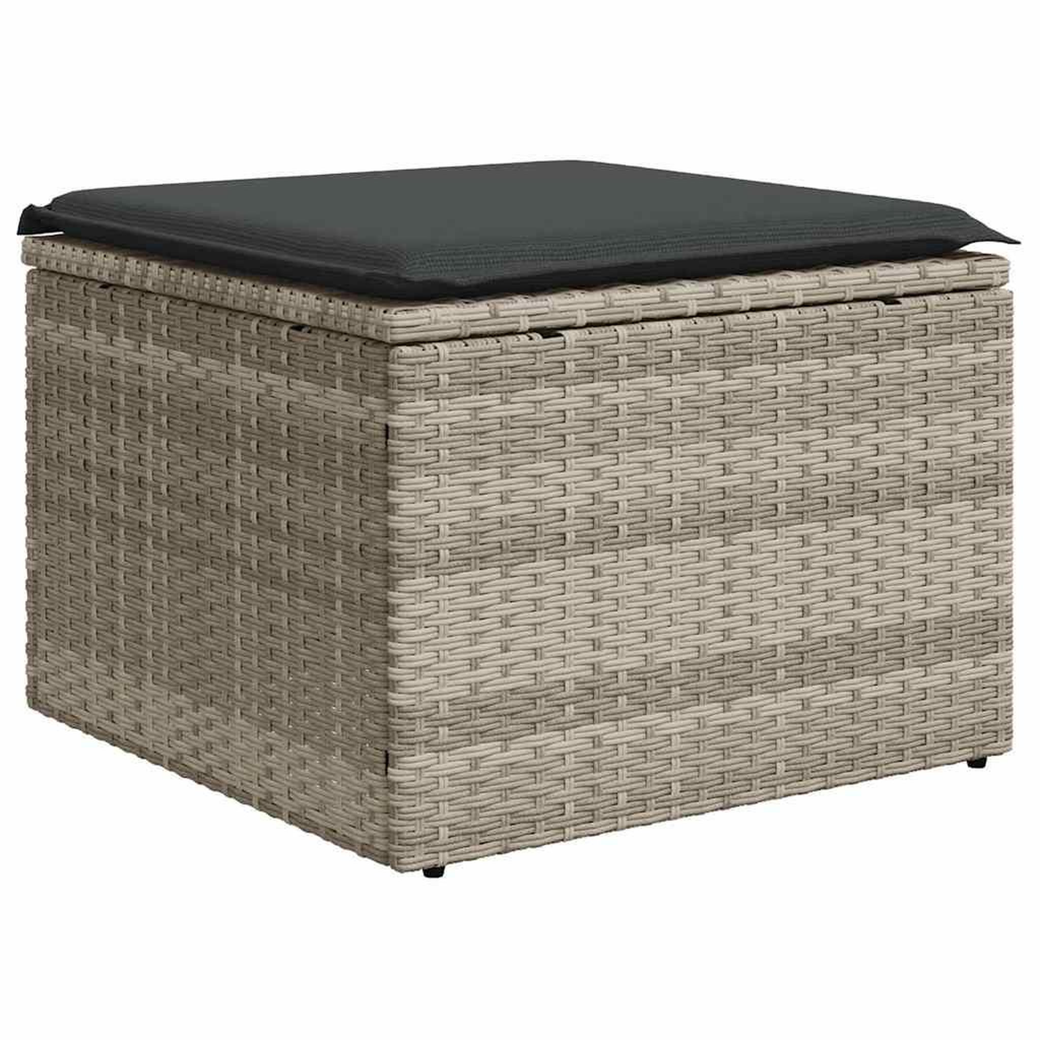 Voir la diapositive 4 : VIDAXL Salon de jardin 2 pcs avec coussins gris clair polyrotin acacia