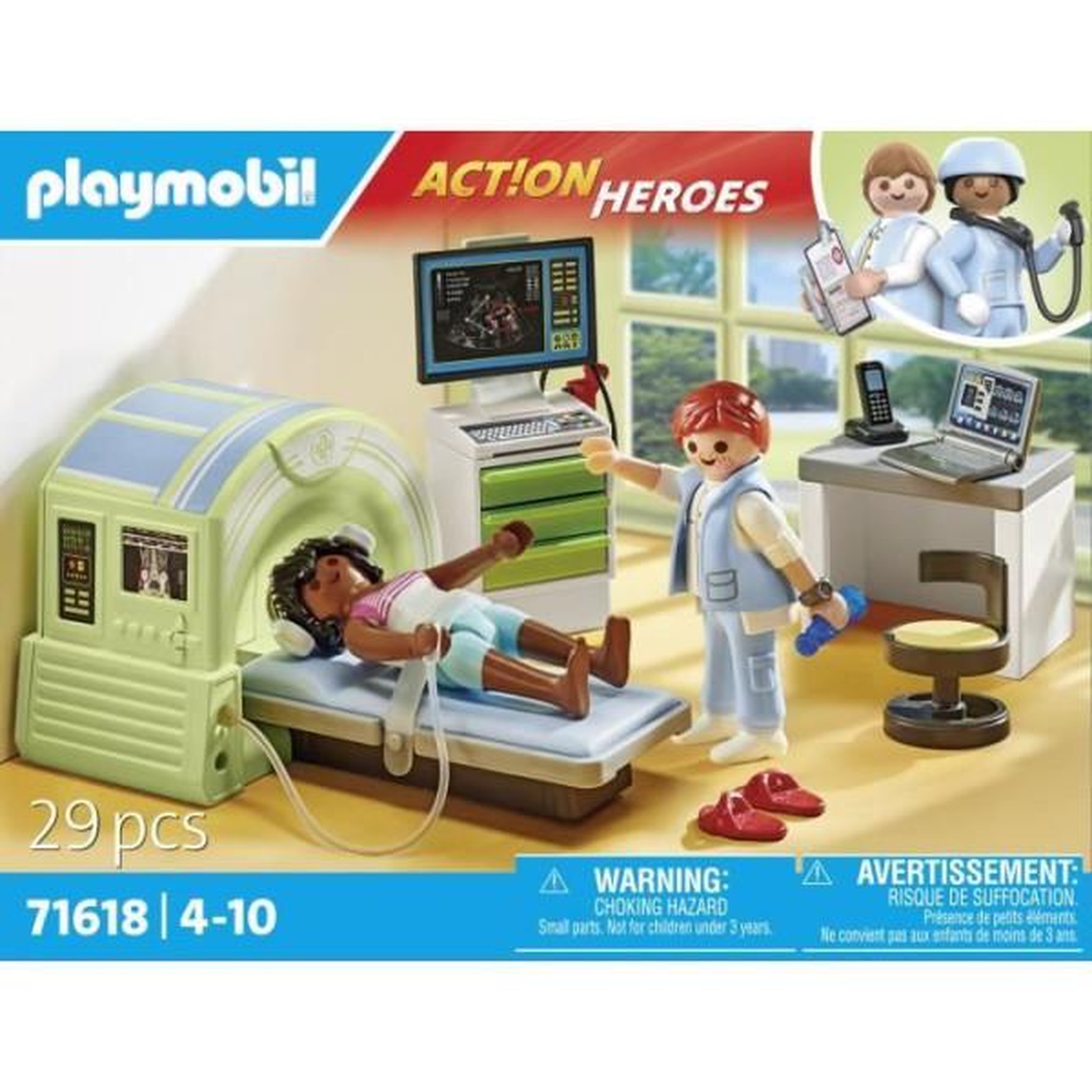 Voir la diapositive 5 : PLAYMOBIL Action Heroes Scanner médical avec patiente