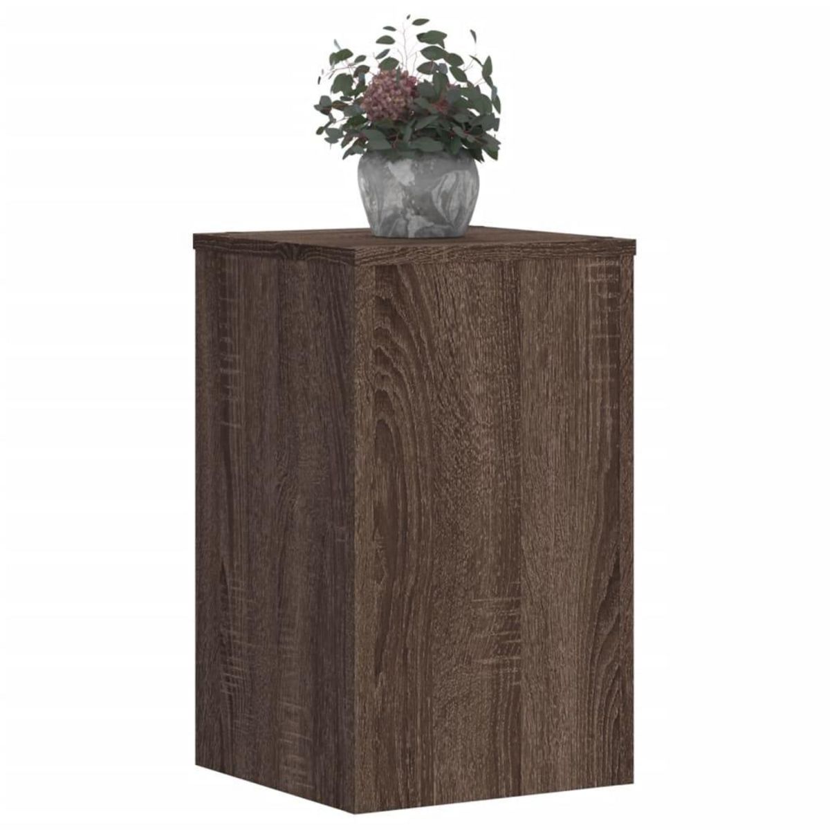 VIDAXL Supports pour plantes 2 pcs chene marron bois d'ingenierie