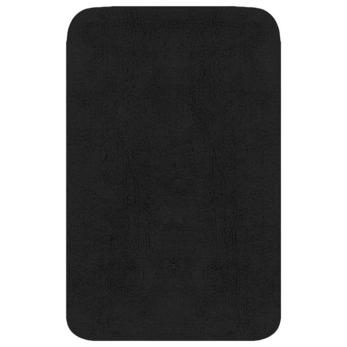 VIDAXL Jeu de tapis de salle de bain 3 pcs Tissu Anthracite