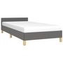 Voir la diapositive 3 : VIDAXL Cadre de lit sans matelas gris fonce 90x200 cm tissu
