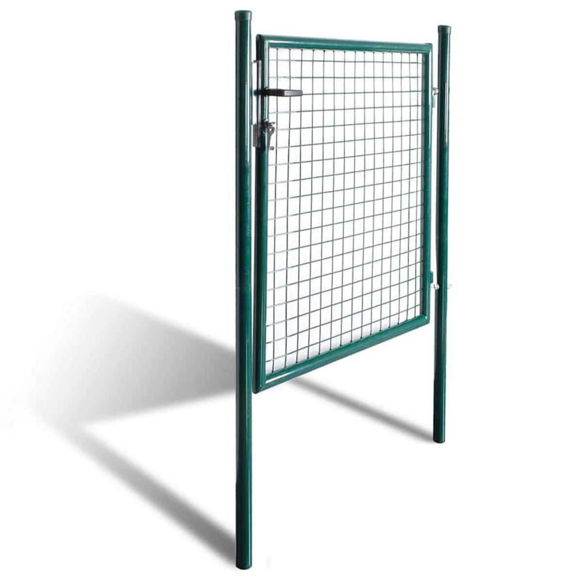 VIDAXL Portail de cloture a une porte 100x100 cm en acier thermolaque