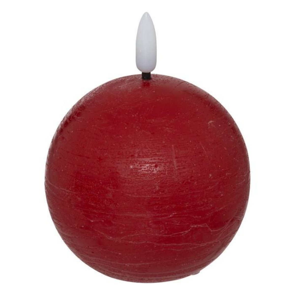 ATMOSPHERA Bougie Boule à LED  Molia  12cm Rouge