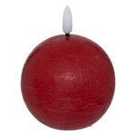 ATMOSPHERA Bougie Boule à LED  Molia  12cm Rouge
