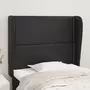 VIDAXL Tete de lit avec oreilles Noir 83x23x118/128 cm Similicuir