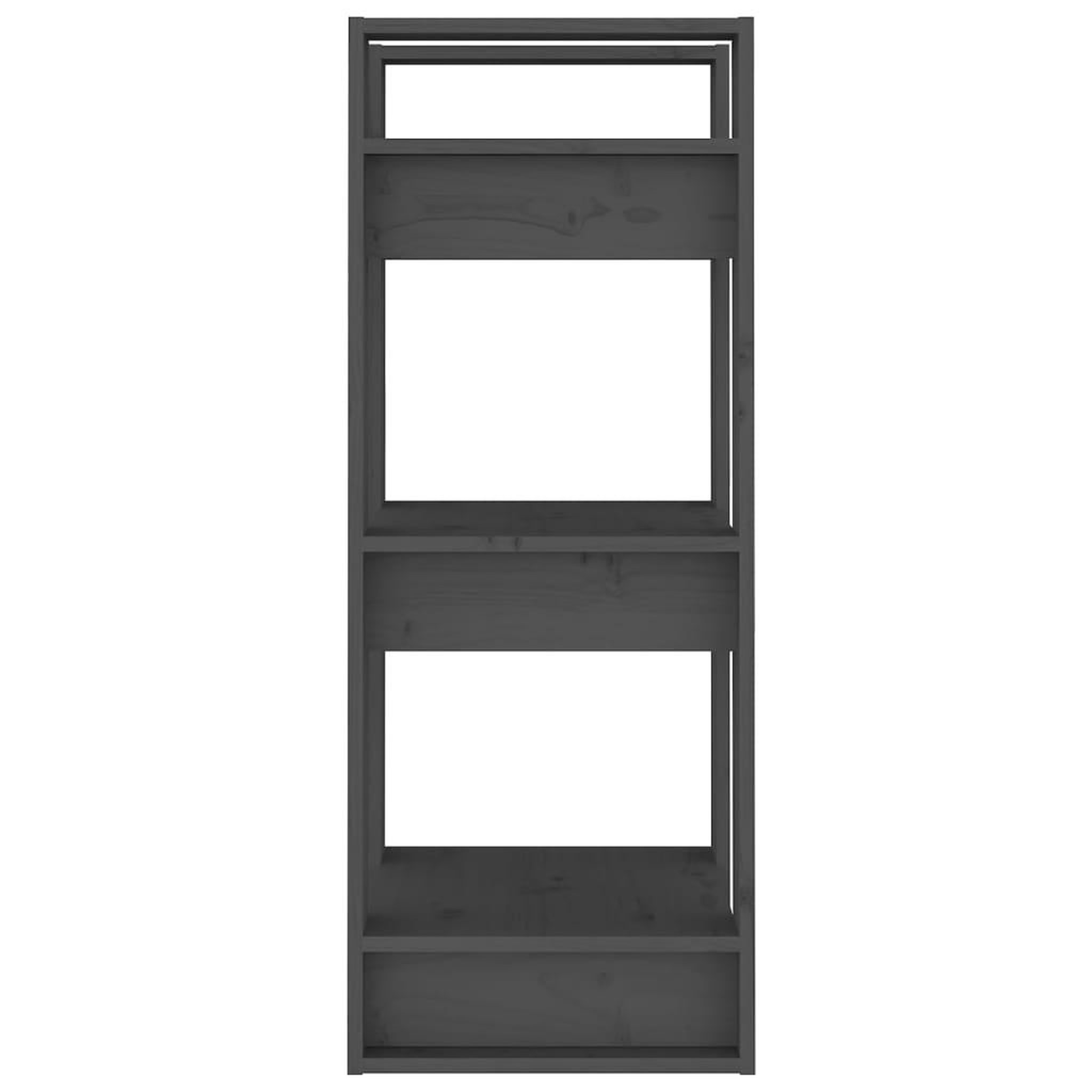 Voir la diapositive 4 : VIDAXL Bibliotheque/Separateur de piece Gris 41x35x91 cm Pin solide