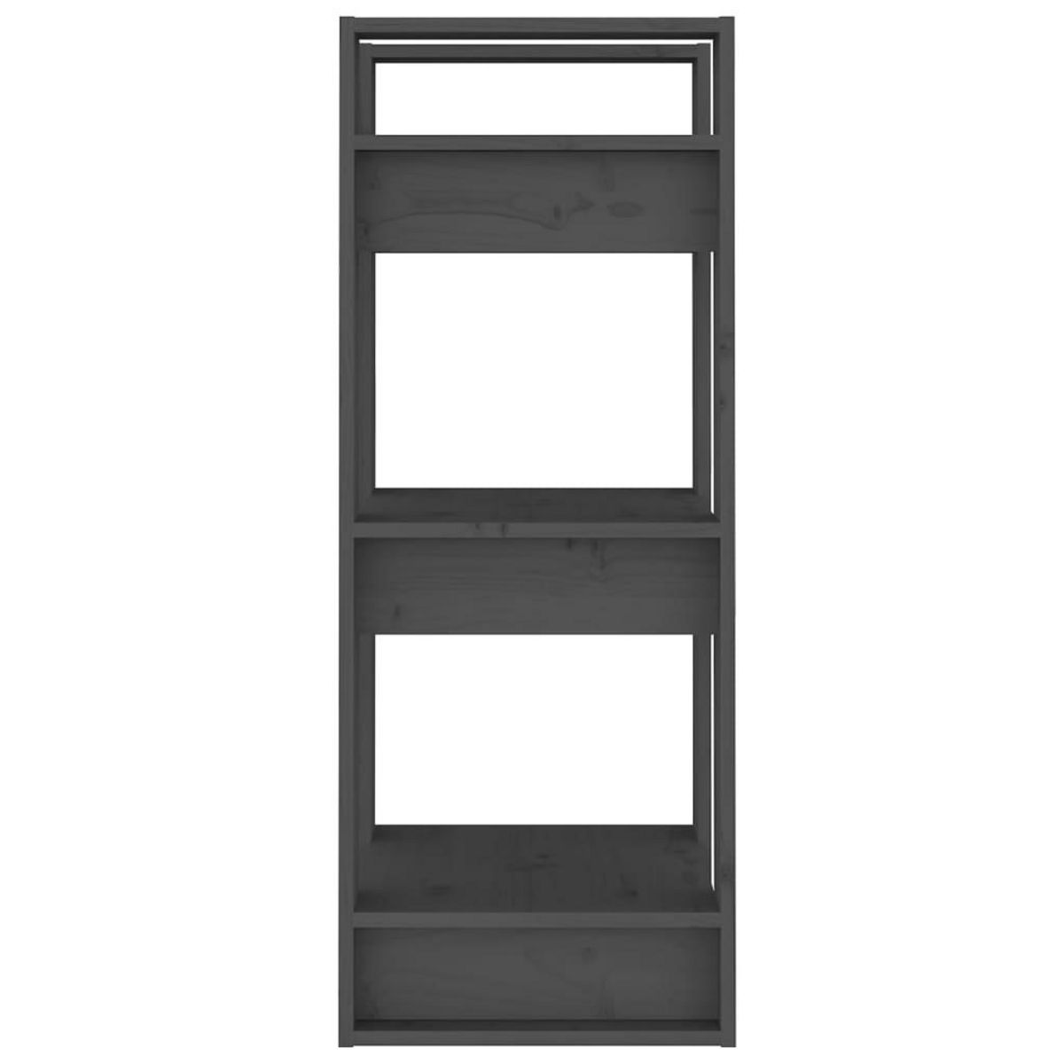 VIDAXL Bibliotheque/Separateur de piece Gris 41x35x91 cm Pin solide