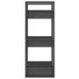 Voir la diapositive 4 : VIDAXL Bibliotheque/Separateur de piece Gris 41x35x91 cm Pin solide