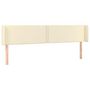 Voir la diapositive 3 : VIDAXL Tete de lit a LED Creme 163x16x78/88 cm Similicuir