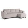 Voir la diapositive 2 : BEST MOBILIER Saphir - canapé d'angle réversible 4 places - convertible avec coffre - en velours côtelé