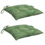 Voir la diapositive 3 : VIDAXL Coussins de chaise lot de 2 a motif de feuilles 50x50x7 cm