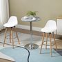 Voir la diapositive 4 : HOMCOM Tabourets de bar style scandinave - lot de 2 tabourets de bar avec repose-pieds - piètement bois de hêtre assise PU blanc
