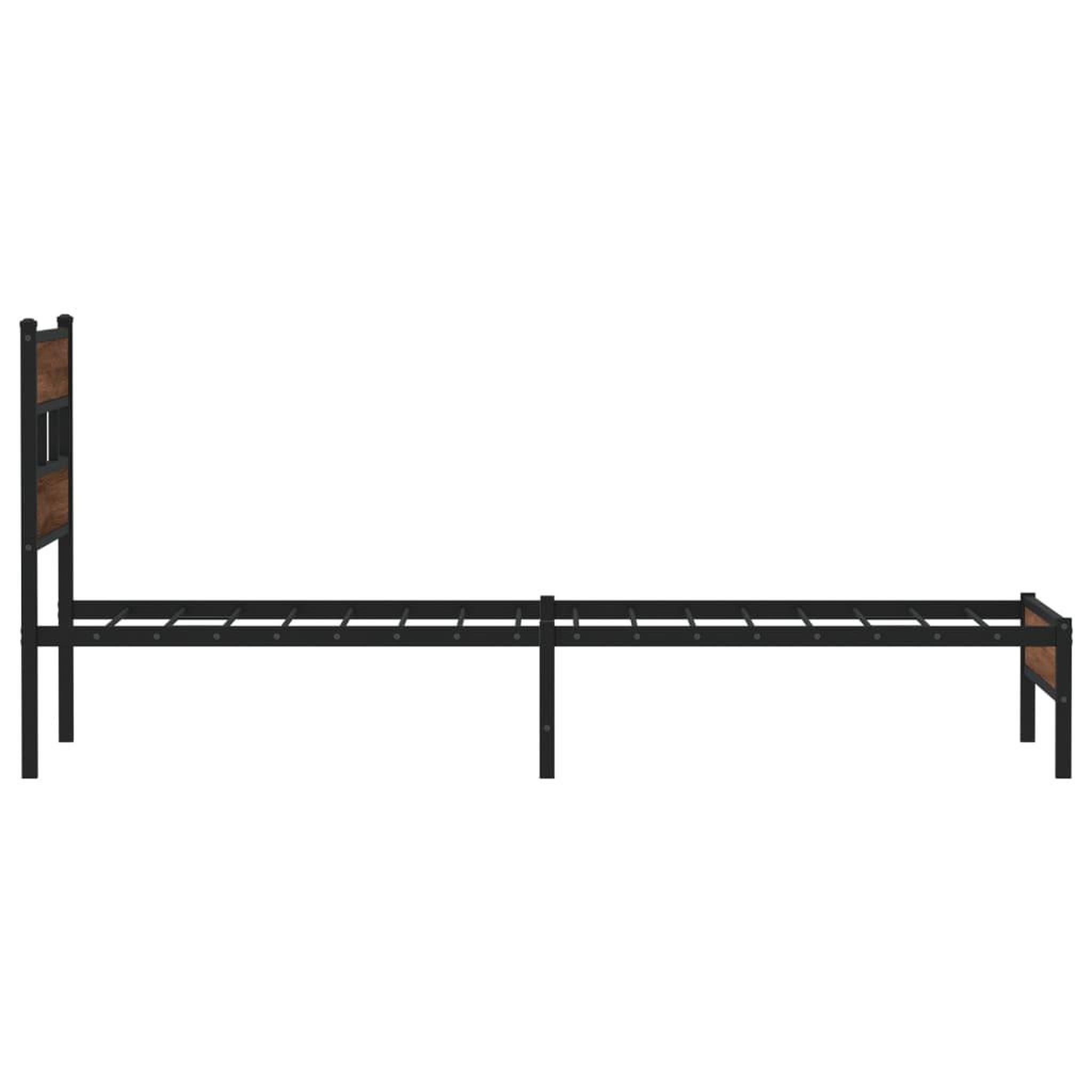 Voir la diapositive 5 : VIDAXL Cadre de lit sans matelas chene marron 75x190cm bois ingenierie