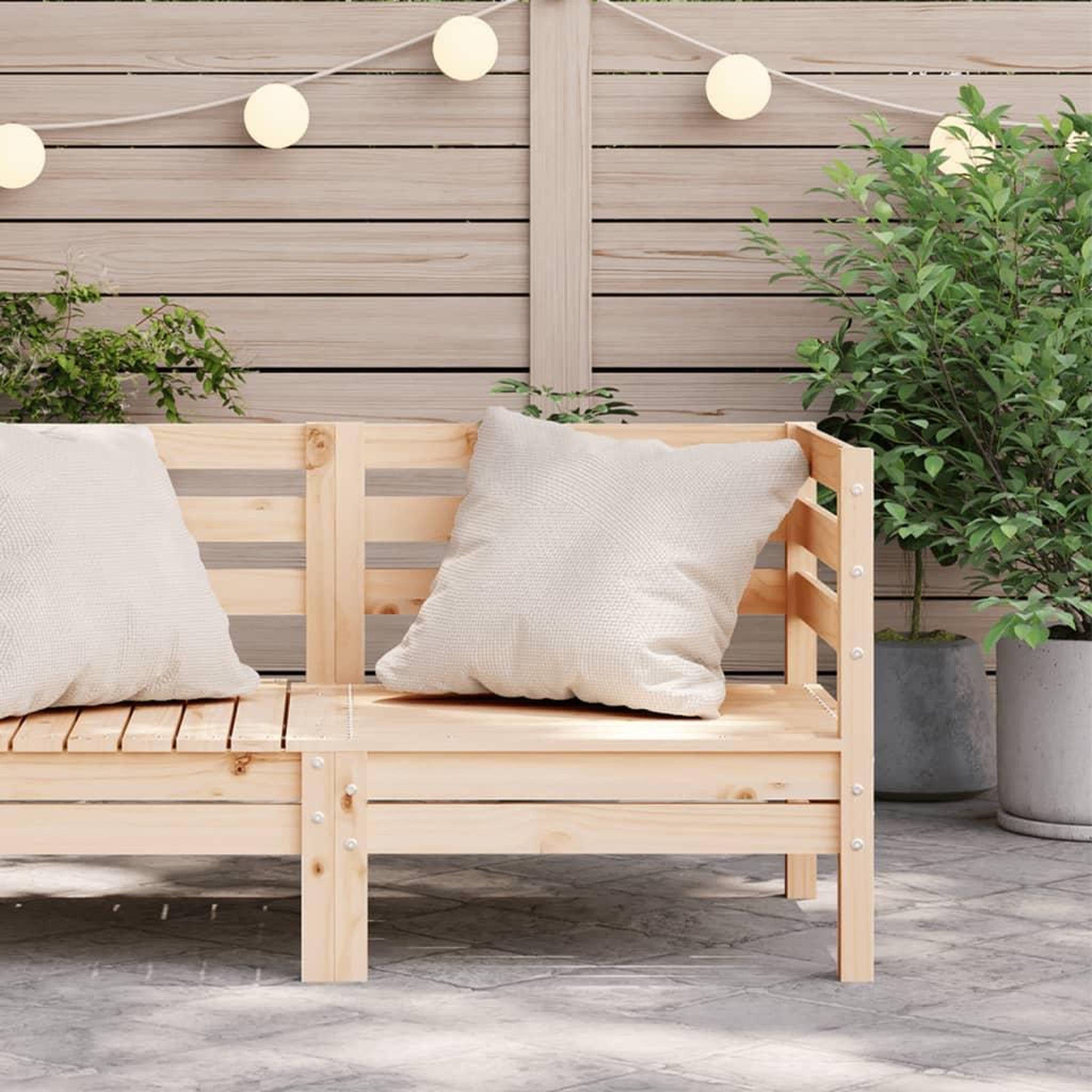 Voir la diapositive 3 : VIDAXL Canape d'angle de jardin bois de pin massif