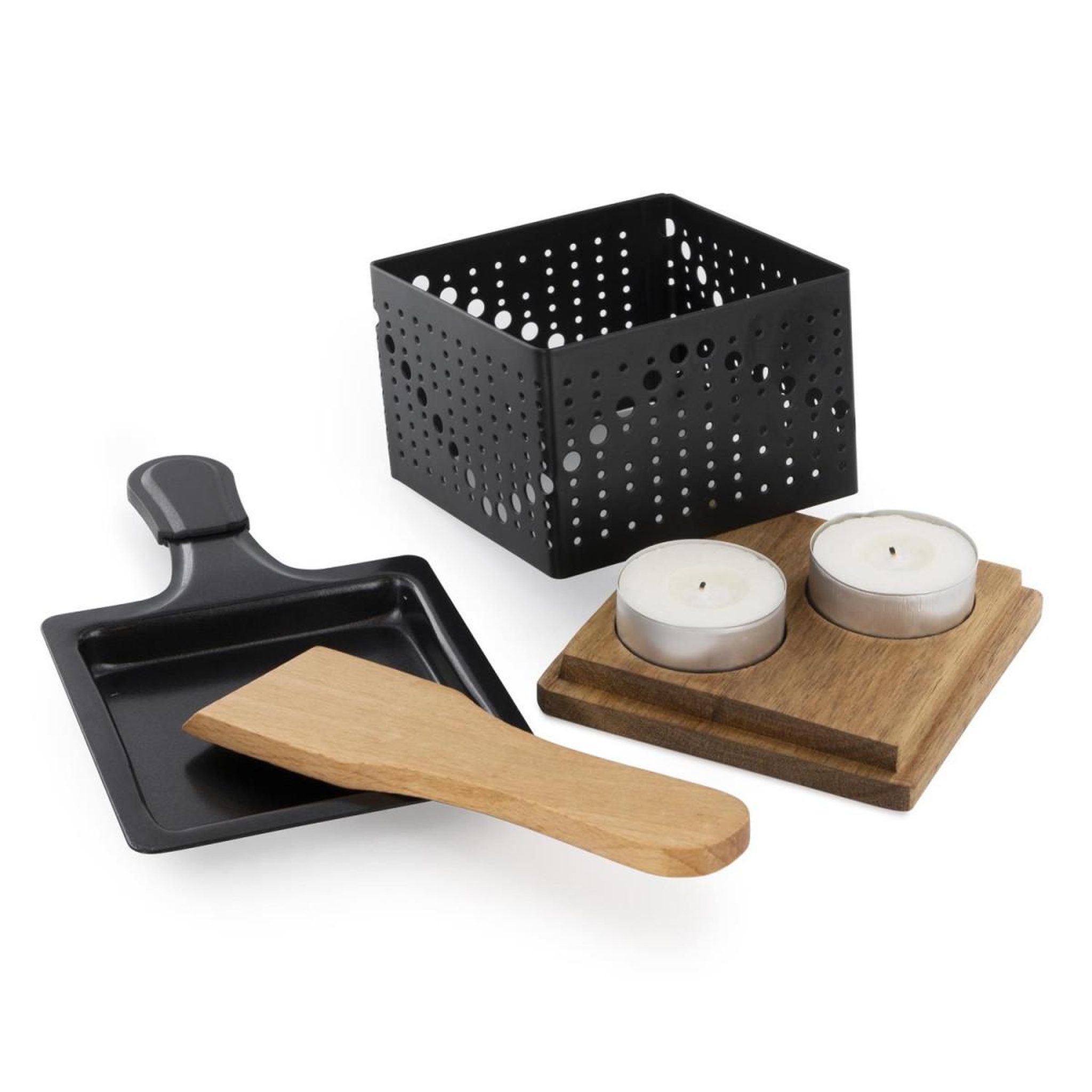 Voir la diapositive 2 : COOK CONCEPT Appareil à raclette individuelle  bougie  16cm noir