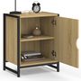 Voir la diapositive 6 : ID MARKET Lot de 2 tables de chevet DETROIT 1 porte design industriel