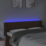 Voir la diapositive 4 : VIDAXL Tete de lit a LED Marron fonce 147x16x78/88 cm Tissu