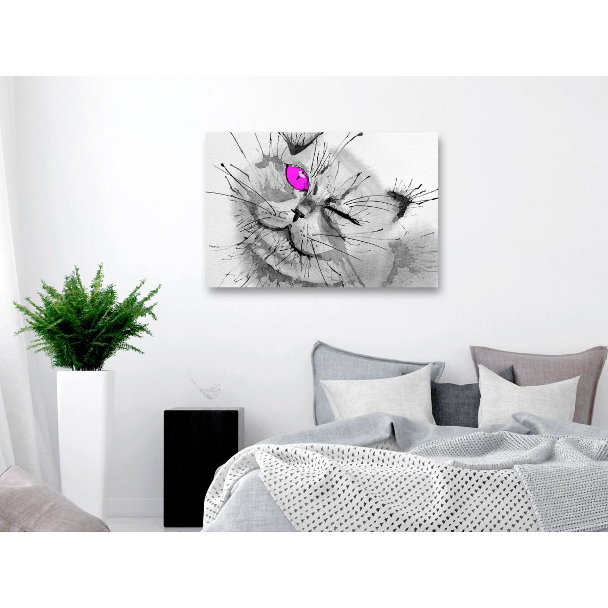 Voir la diapositive 2 : Paris Prix Tableau Imprimé  Happy Look Wide Pink