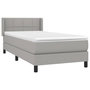 Voir la diapositive 3 : VIDAXL Sommier a lattes de lit avec matelas Gris clair 80x200 cm Tissu