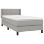 Voir la diapositive 3 : VIDAXL Sommier a lattes de lit avec matelas Gris clair 80x200 cm Tissu