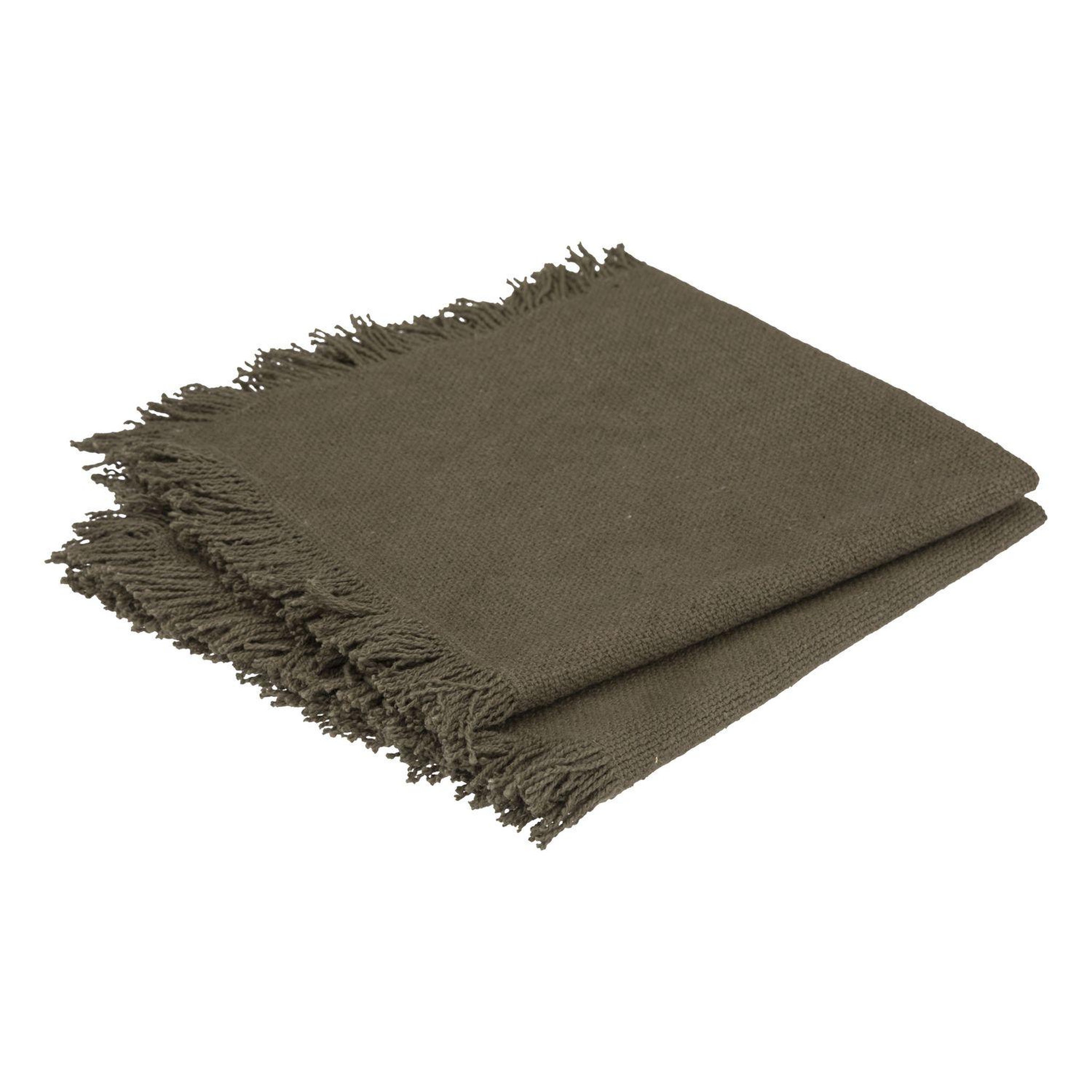 Voir la diapositive 1 : ATMOSPHERA Ensemble de 2 serviettes de table à franges maha