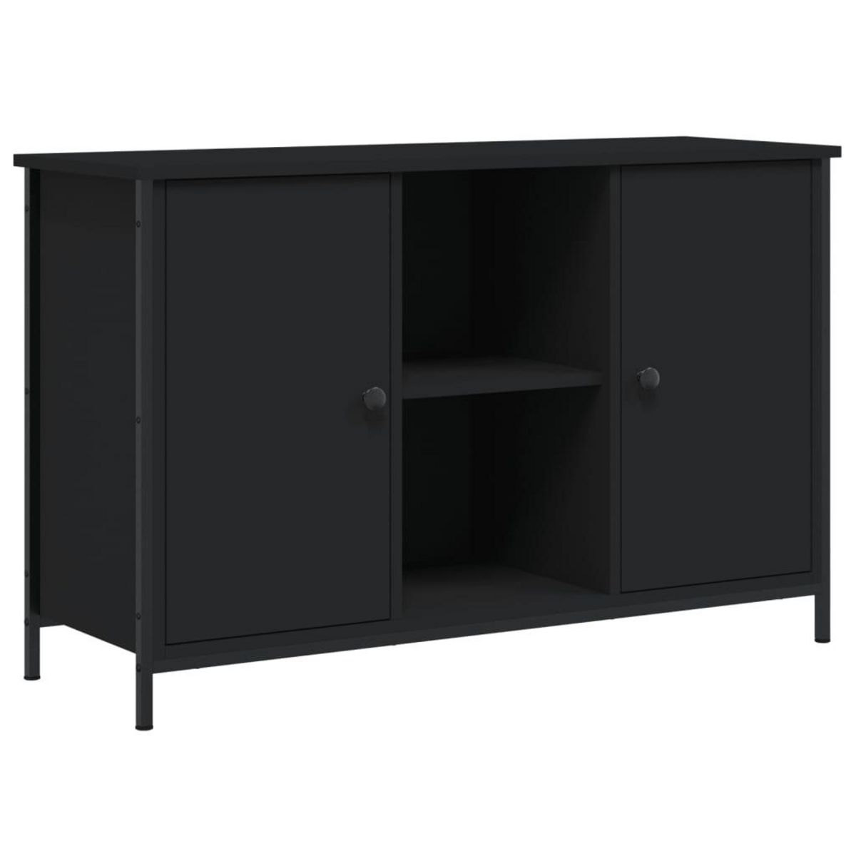 VIDAXL Meuble TV noir 100x35x65 cm bois d'ingenierie