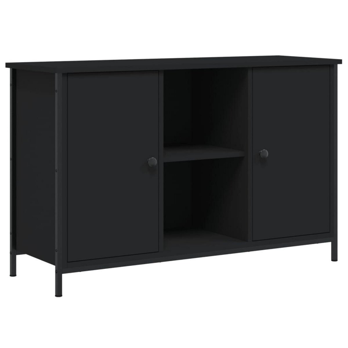 VIDAXL Meuble TV noir 100x35x65 cm bois d'ingenierie