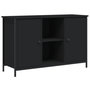 Voir la diapositive 2 : VIDAXL Meuble TV noir 100x35x65 cm bois d'ingenierie