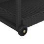 Voir la diapositive 5 : VIDAXL Chariot de bar Noir 100x45x83 cm Resine tressee