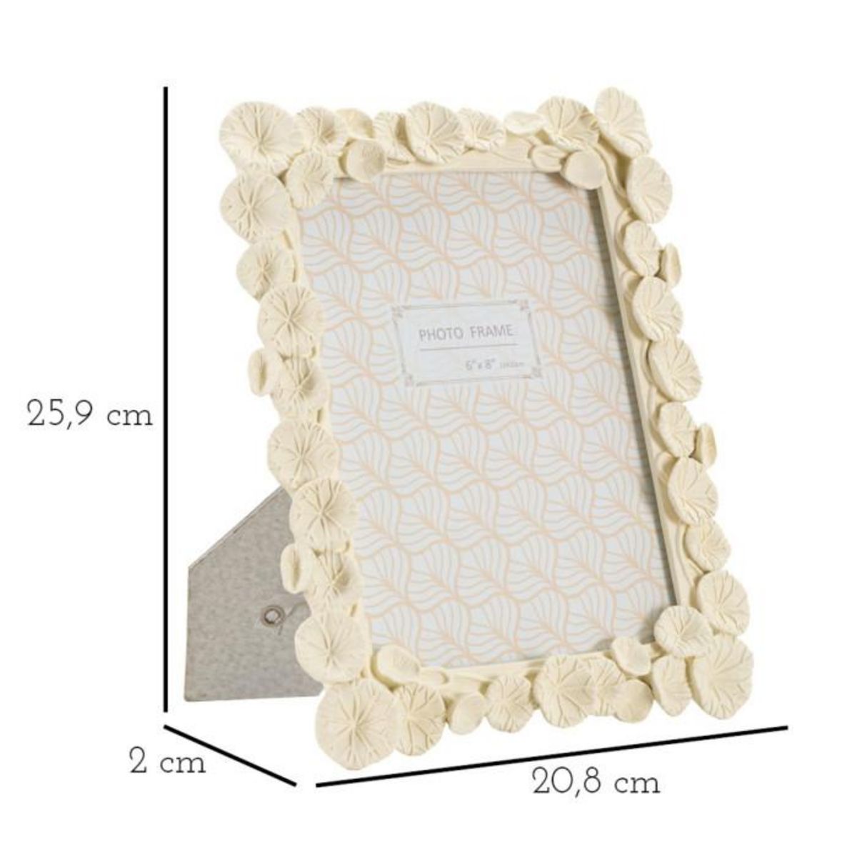 Paris Prix Cadre Photo Déco Fleurs  Lotus  15x20cm Crème