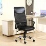 Voir la diapositive 2 : VS VENTA-STOCK Chaise de Bureau Campus relevable et Fauteuil inclinable en Simili Cuir Noir