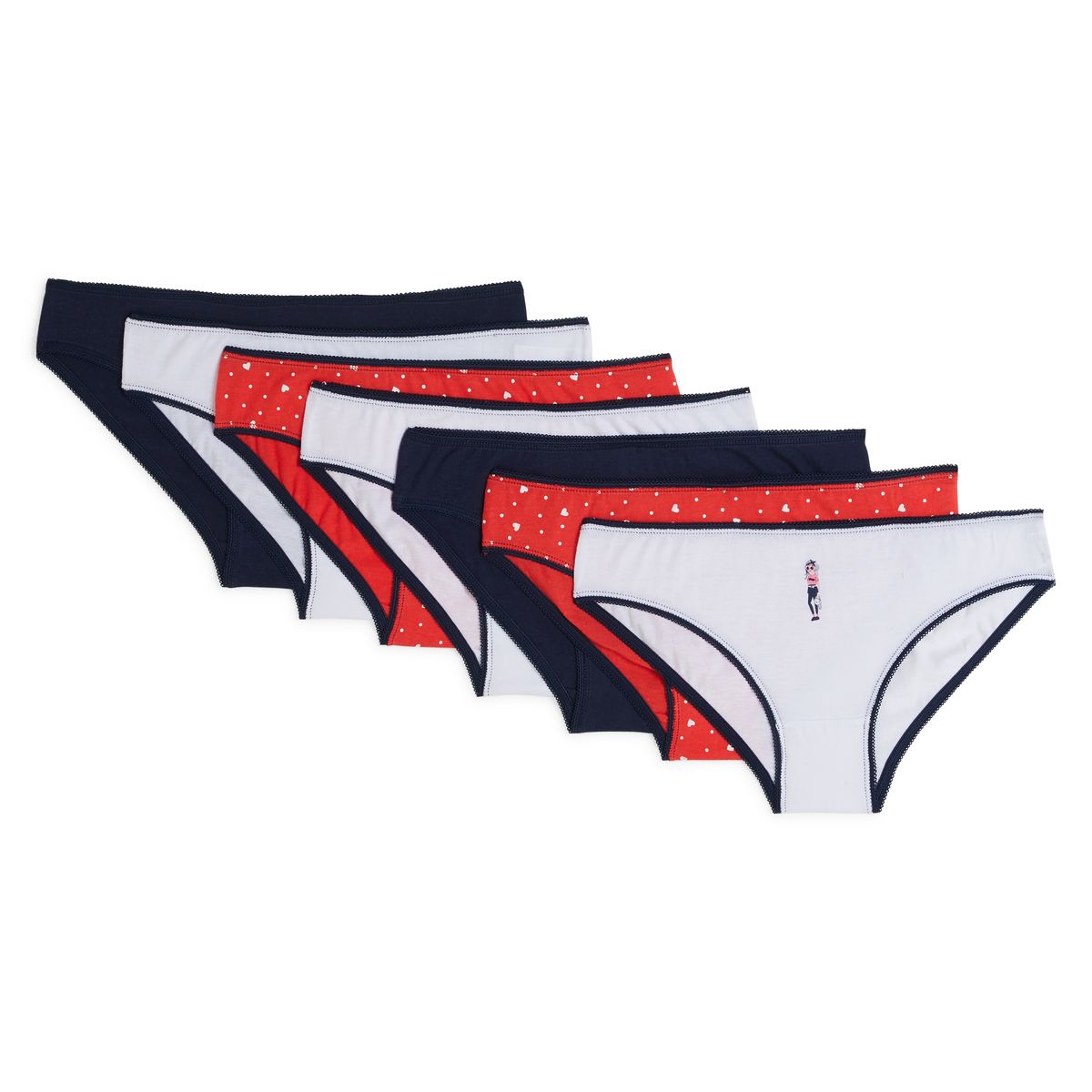 INEXTENSO Lot de 7 culottes fille 