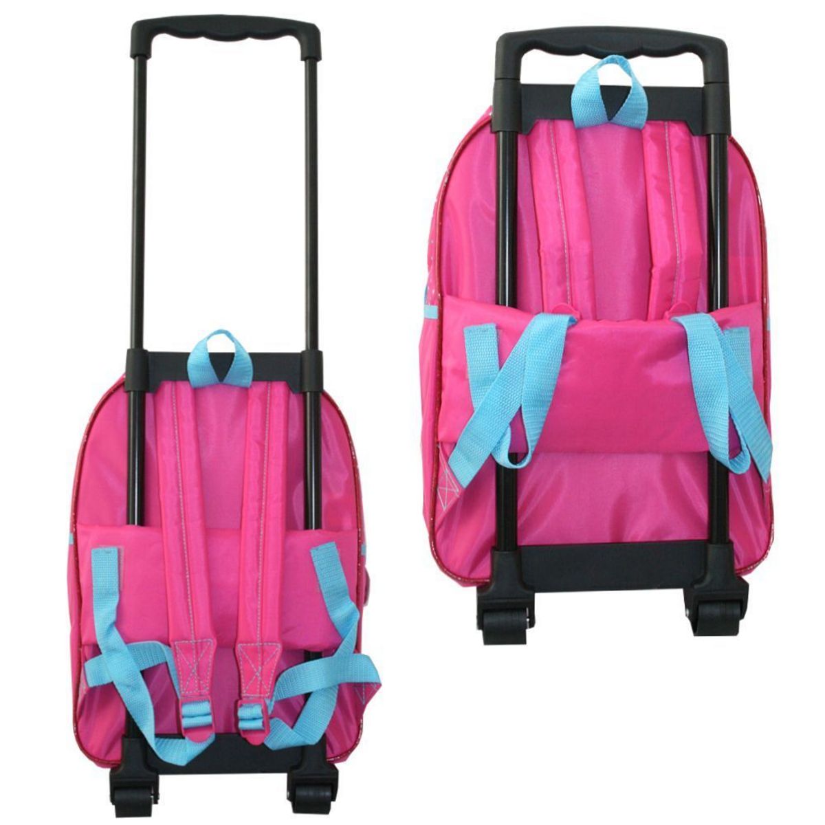 Sac à goûter maternelle à roulettes rose Peppa Pig