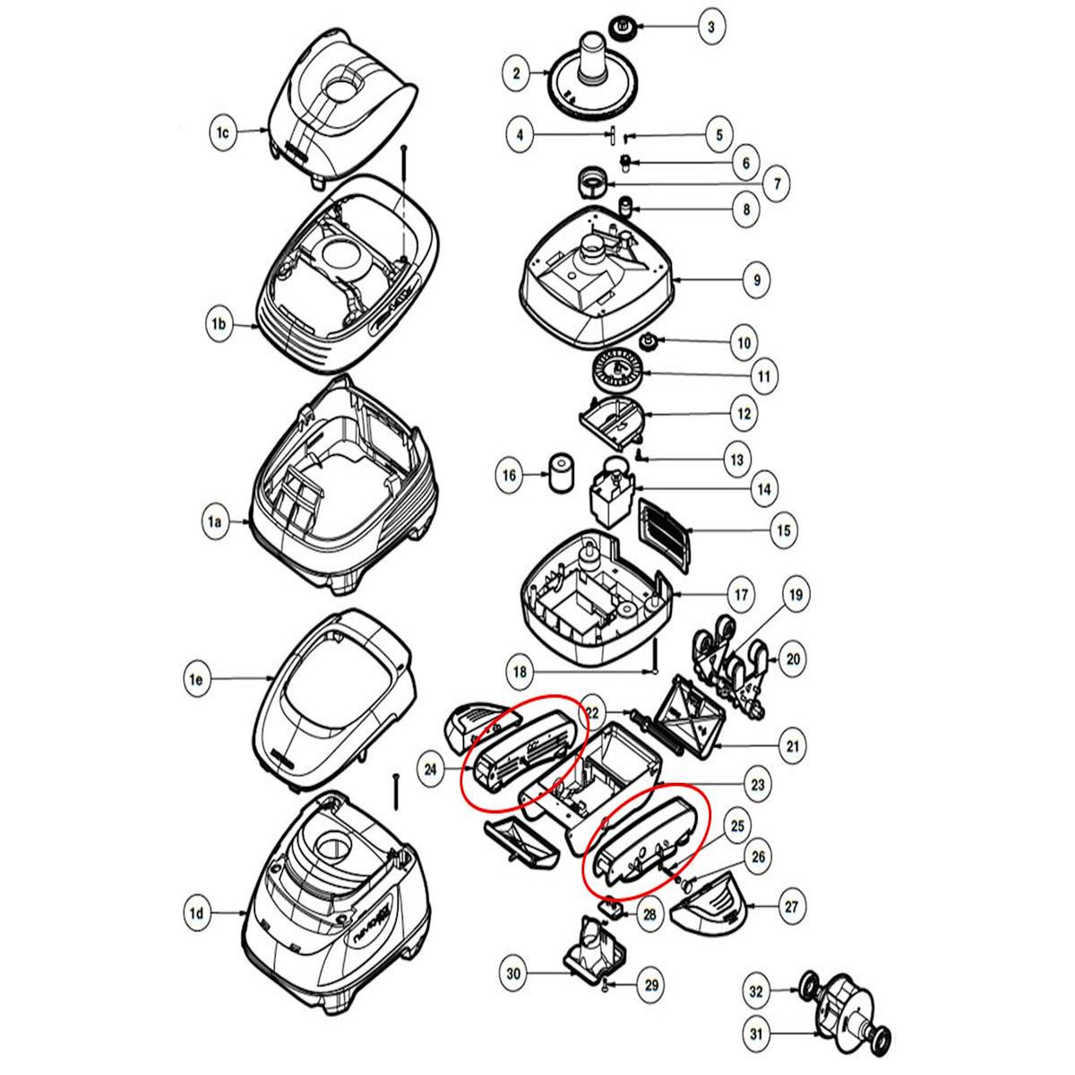 Hayward Kit patins blancs pour nettoyeur de piscine - Hayward