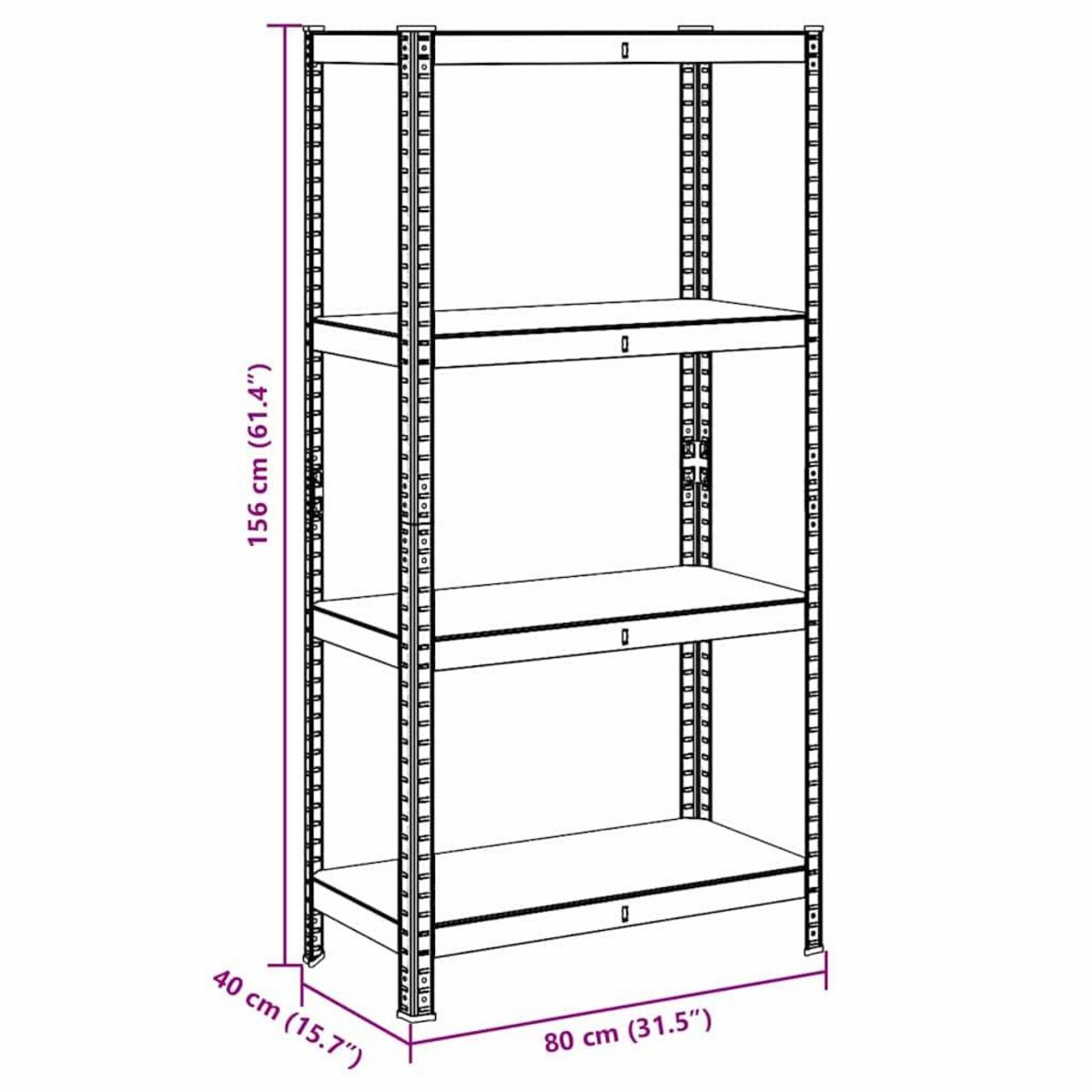 VIDAXL Etagere de rangement a 4 niveaux Bleu Acier et bois ingenierie