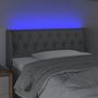 Voir la diapositive 4 : VIDAXL Tete de lit a LED Gris clair 103x16x78/88 cm Tissu