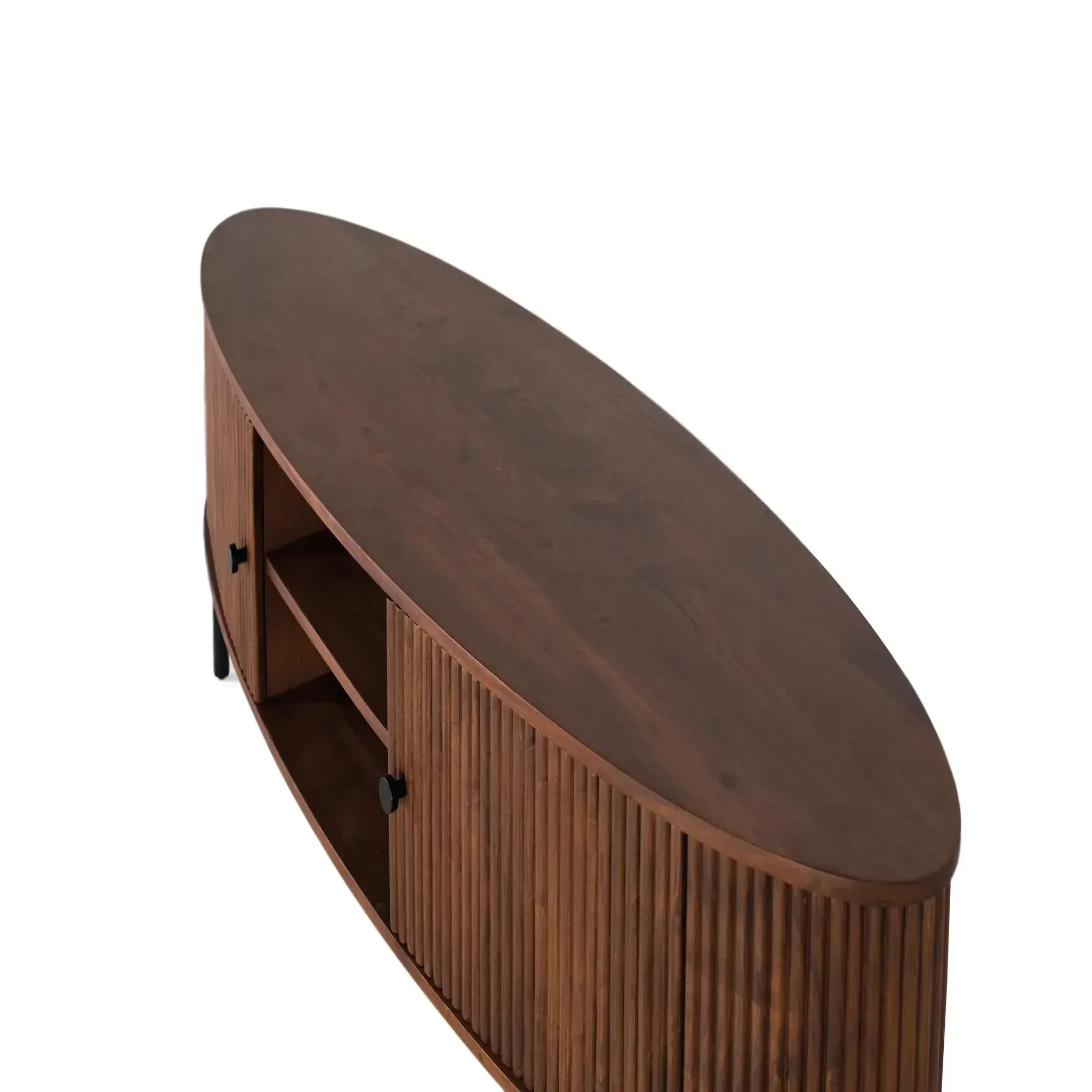 Voir la diapositive 3 : GINER Y COLOMER SL Meuble tv en bois d'acacia 170 cm style rustique moderne