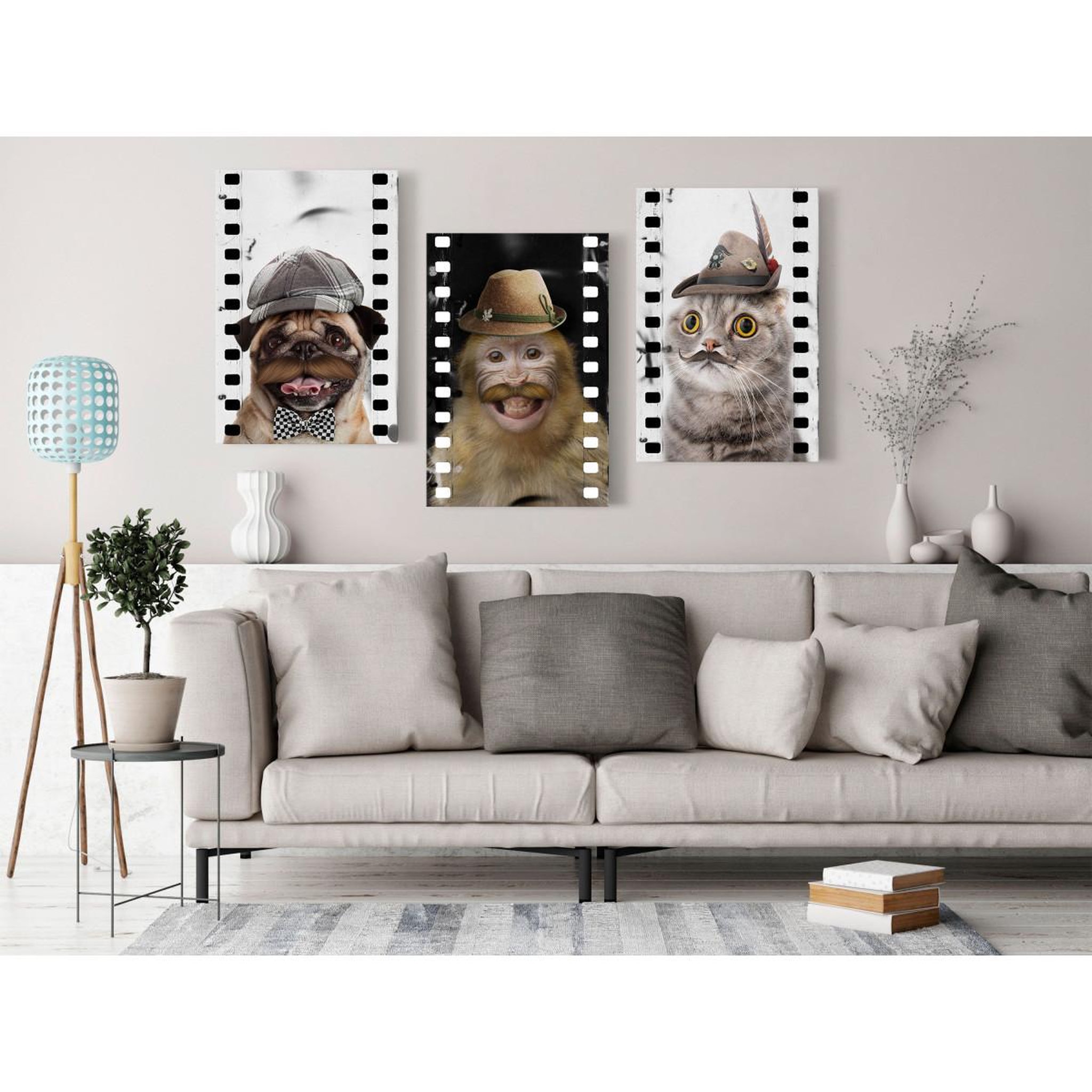 Voir la diapositive 2 : Paris Prix Tableau imprimé  funny pets collection