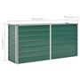 Voir la diapositive 6 : VIDAXL Lit sureleve de jardin Acier galvanise 160x40x77 cm Vert