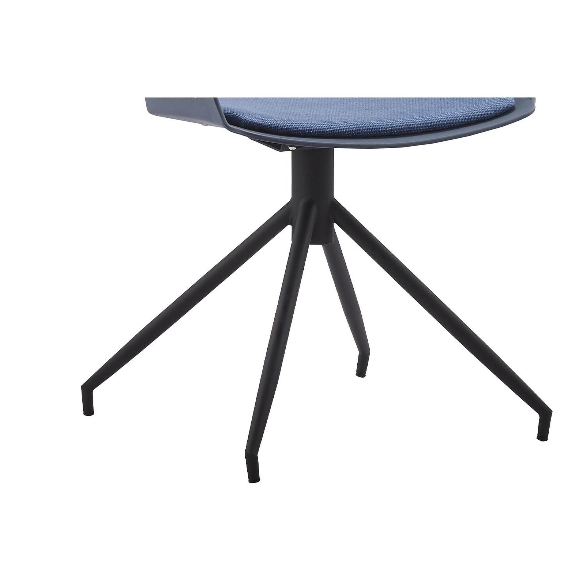 Voir la diapositive 4 : CONCEPT USINE Chaise design avec accoudoirs bleu foncé ANAÏS