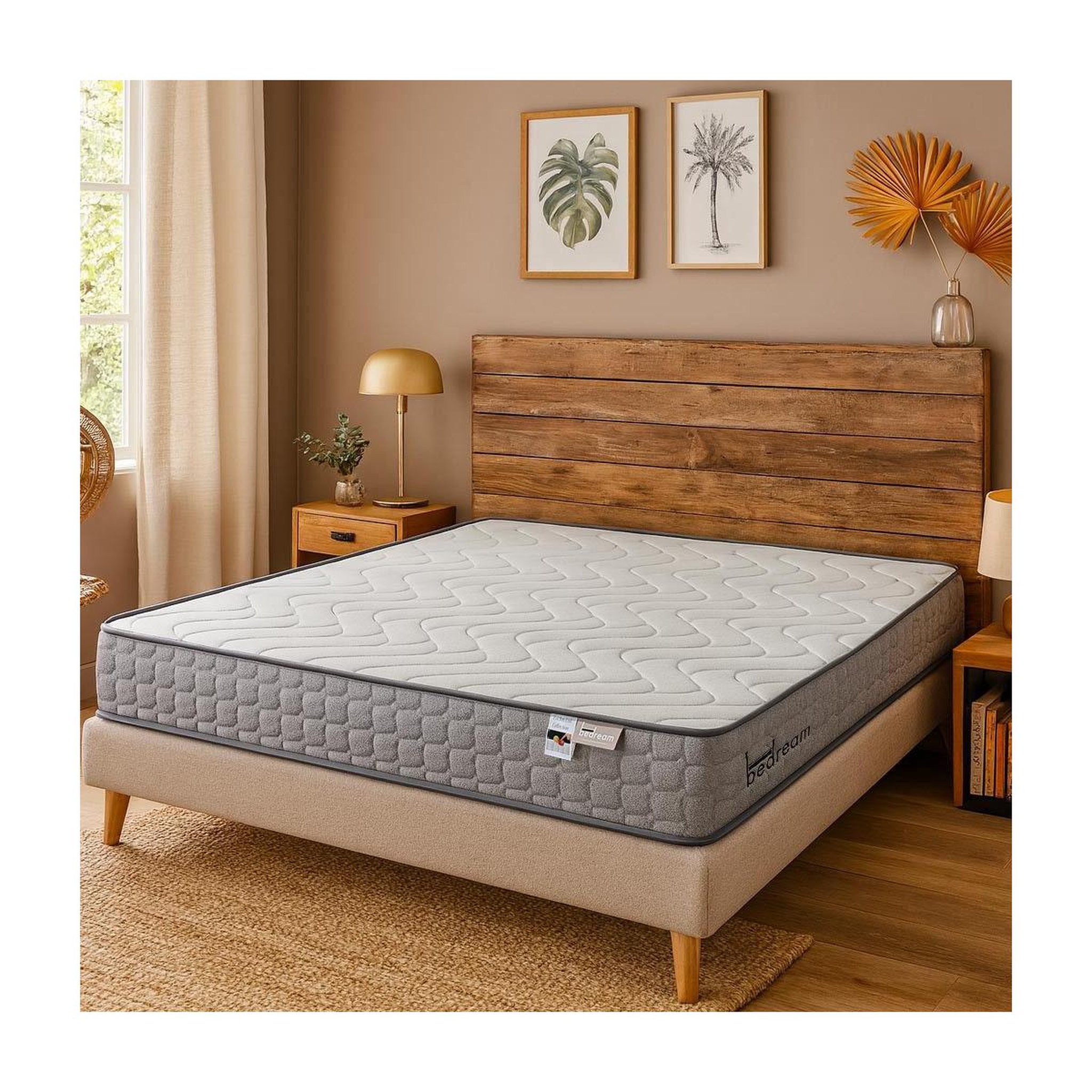 Voir la diapositive 6 : Paris Prix Matelas à ressorts ensachés  goodream  160x200cm blanc