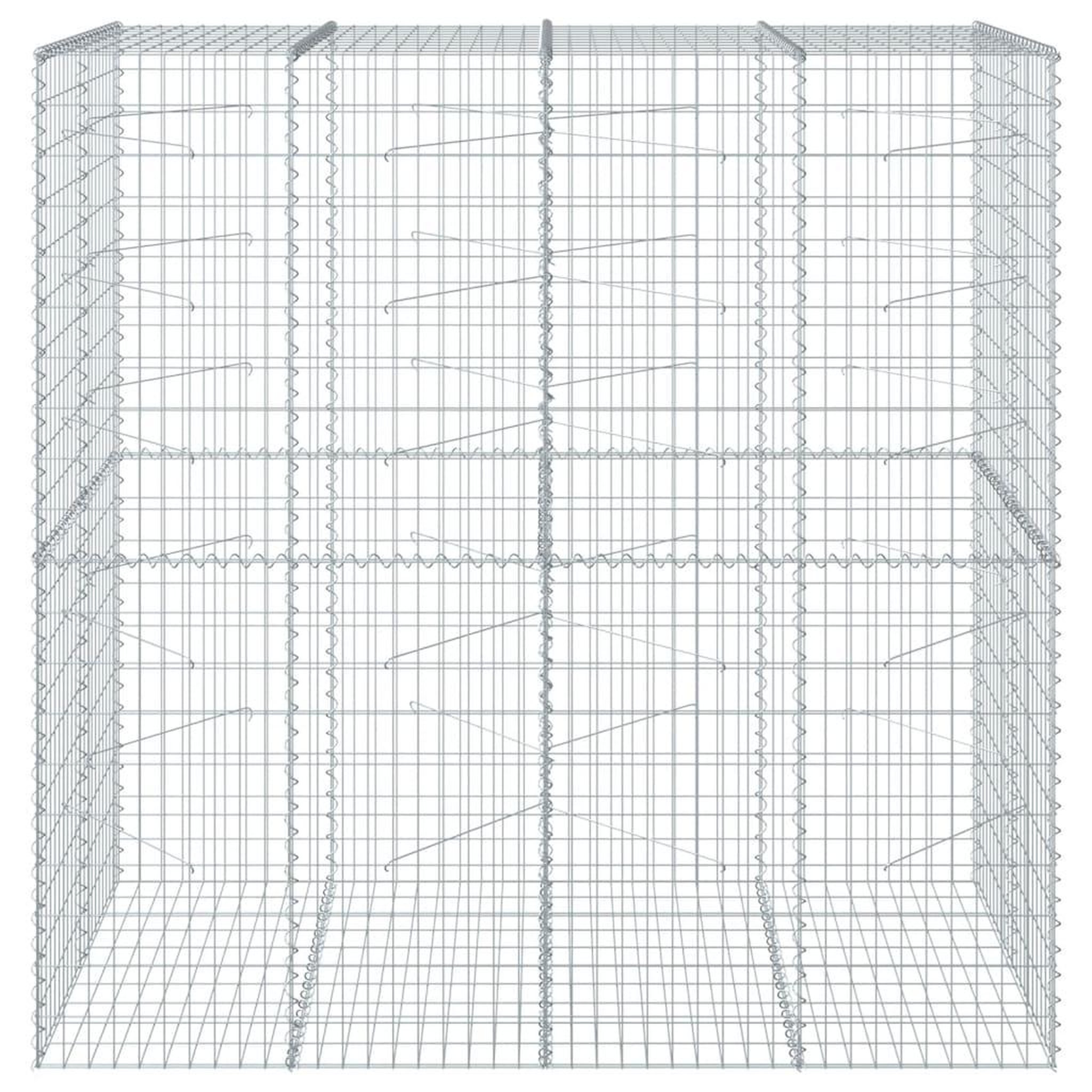 Voir la diapositive 3 : VIDAXL Panier gabion avec couvercle 200x100x200 cm fer galvanise