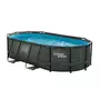 SUMMER WAVES Piscine tubulaire Active Frame Pool effet Chevron ovale 4,24 x 2,50 x 1,00 m - Summer Waves