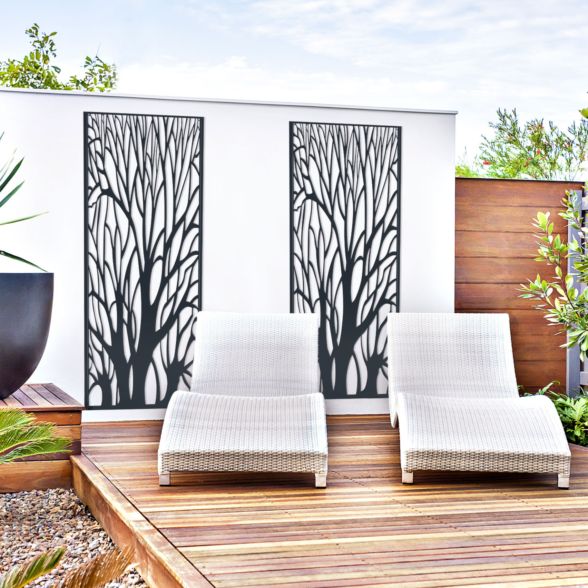 Voir la diapositive 5 : ID MARKET Panneau décoratif universel 150 x 50 cm era gris