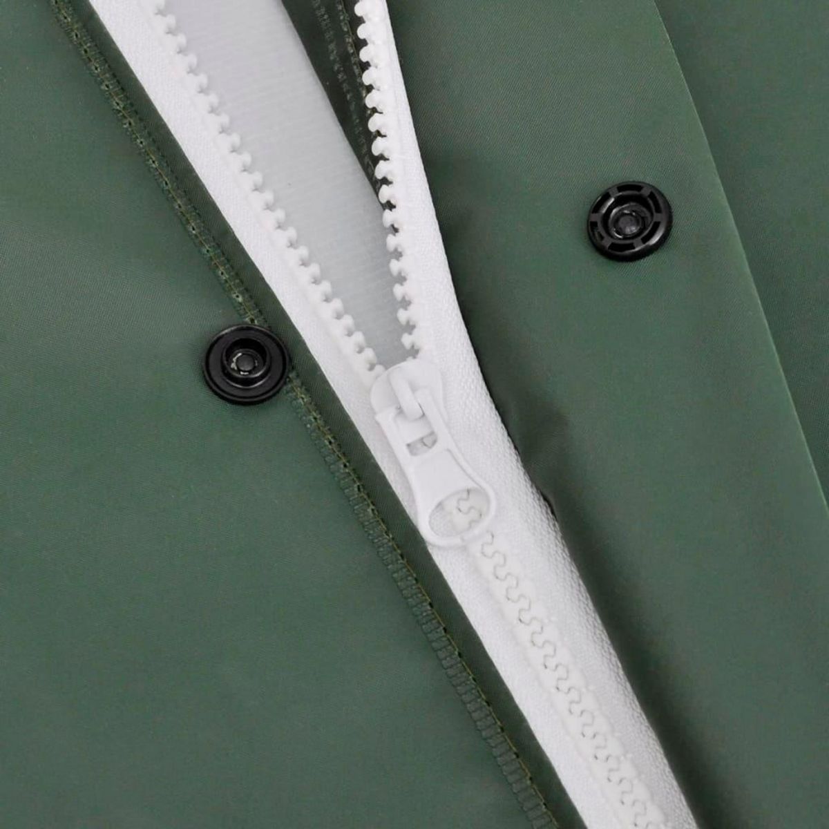 VIDAXL Manteau de pluie long impermeable resistant a capuche vert M