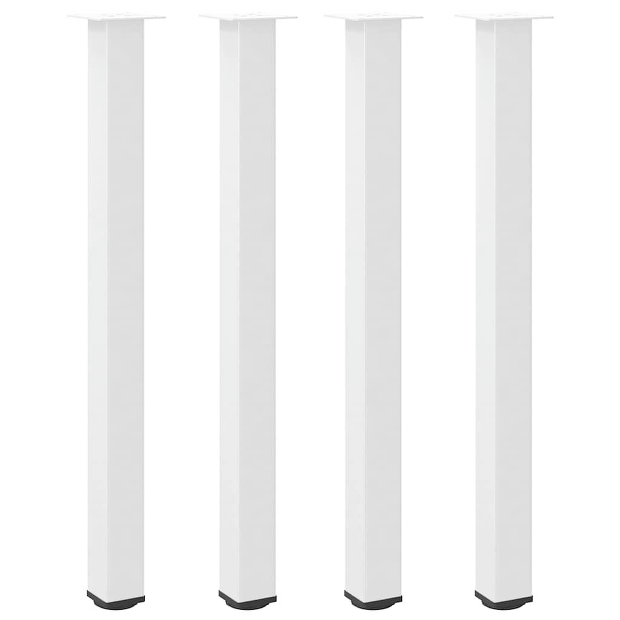 Voir la diapositive 2 : VIDAXL Pieds de table basse blanc 4 pcs 110-112 cm acier