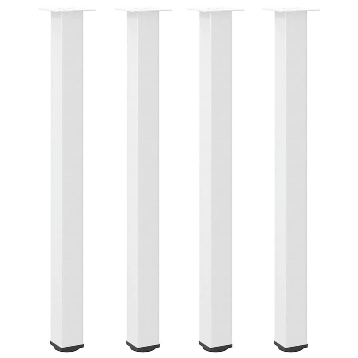 VIDAXL Pieds de table basse blanc 4 pcs 110-112 cm acier